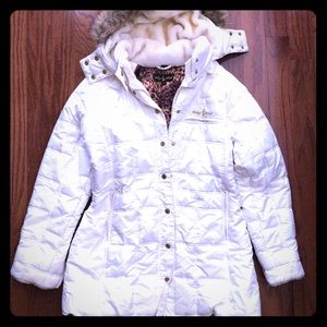 Baby Phat White Puffer Winter Coat Size Large